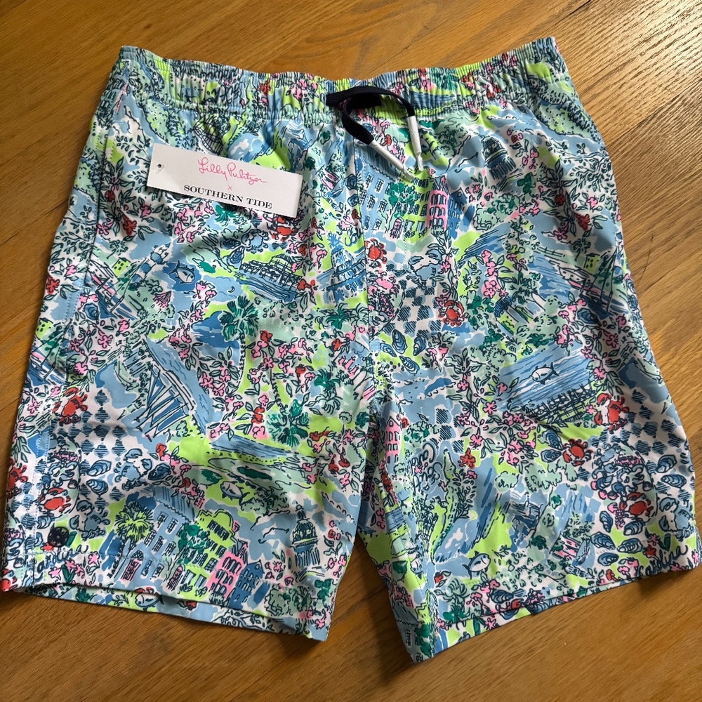 NTW Lilly Pulitzer x Southern Tide Men's Bathing Suit Size L
